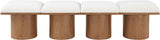 Pavilion - 4 Piece Modular Bench With Brown Base