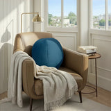 Qivuit Blue Round Pillow