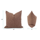 24 x 24 Pillow Panama Chocolate - Down Insert