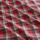 4-Piece Cotton Flannel Sheet Set, Red Plai