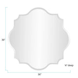 Frameless Scalloped Mirror Large