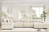 DESEO 155" Sectional Sofa with Ottoman