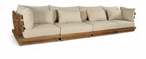 Mirella - 4 Piece Water Resistant Fabric Outdoor Patio Modular Sectional