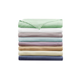 Lint-Free Solid Liquid Cotton Blanket, Blue