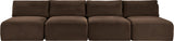 Shaggy - 4 Seat Modular Armless Sofa