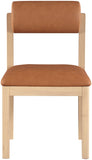 Roundhill - Faux Leather Dining Chair (Set of 2) - Natural Frame