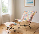 Puff Ottoman Cushion & Cover Navajo Multi