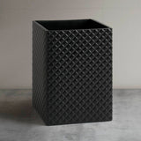 Diamond-Embossed Resin Bathroom Accessories Set, Onyx