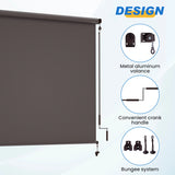10' W X 8' H Outdoor Roller Shade with 95% Uv Protection