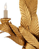 Apollo Gold Twisted Leaf Wall Sconce
