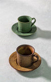 Gohobi Handmade Stoneware Coffee Cup & Saucer Set
