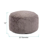 Foot Pouf Angora Stone