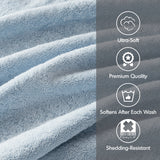 800GSM Ultra-Soft Cotton Absorbent Towel Set, Light Blue