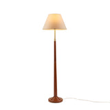 Retro-Inspired Faux Wood Floor Lamp, Brown