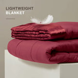 Wholesale Lightweight Down Alternative Bedding Blanket, Burgundy Red