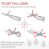HOMCOM 7.5' Tall Unlit Snow-Flocked Slim Artificial Christmas Tree with Realistic Branches and 738 Tips
