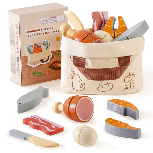 ROBUD Wooden Childs Play Food Set - Meat