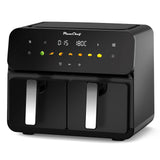 10QT Large Dual Zone Air Fryer, Double Basket Air Fryer with 2×5QT Baskets, Digital Full Touchscreen Easy-Panel, SyncCook Function, Cook 2 Dishes at Once for 4-6 Family,1700W