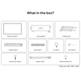 120''-200'' Outdoor Portable Fold Matte White Screen