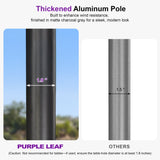 PURPLE LEAF Luxury Market Umbrella 1.9"/2.4"/3.1" Pole Commercial Hydraulic Semi-Automatic Umbrella