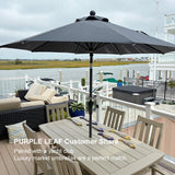 PURPLE LEAF Round Tiltable Patio Umbrella Poolside Porch Table Umbrella