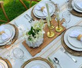 Cotton Striped Tablecloth - Rectangle Tablecloths