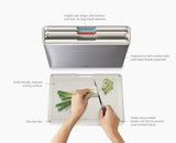 Folio™ Steel 4-piece Stone Chopping Board Set With Stainless-Steel Case