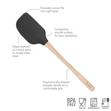 Flex-Core® Silicone and Wood Spatula