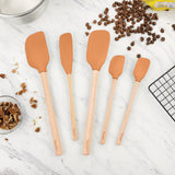 Flex-Core® Silicone and Wood Spatulas - Set of 5
