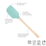 Flex-Core® Silicone and Wood Spatula