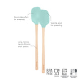 Flex-Core® Mini Spatula + Spoonula with Wood Handle