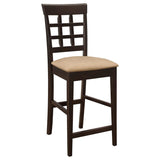 Gabriel 7-Piece Upholstered-Back Counter Height Dining Set Cappuccino