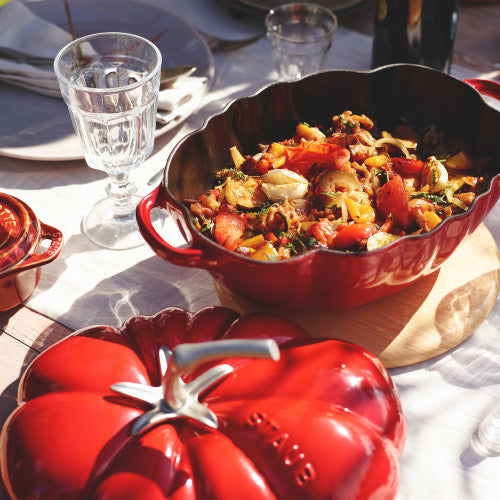 STAUB Cast Iron 3-qt Tomato Cocotte