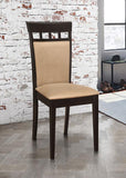 Gabriel Beige Upholstered-Back Dining Side Chair Cappuccino (Set of 2)