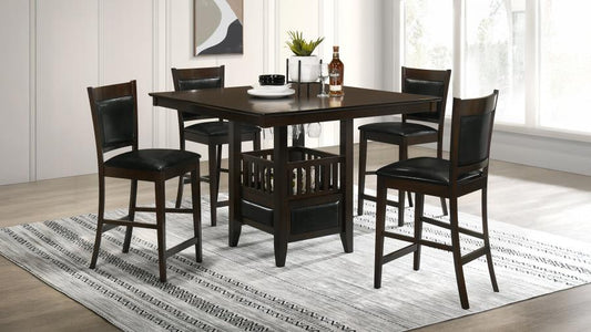 Jaden 5-Piece Square Counter Height Dining Set Espresso