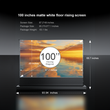 Long-Throw Projector Valerion Pro2 + AWOL Floor Rising Matte White Screen + Valerion ThunderBeat 5.1.2 Bundle