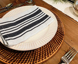 Black and White Napkins - Striped