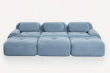 MIA 117'' 3-Seater Sofa with 3 Ottomans