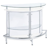 Amarillo Freestanding Glass Top Home Bar Wine Cabinet White