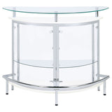 Amarillo Freestanding Glass Top Home Bar Wine Cabinet White