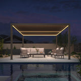 PURPLELEAF Strip Light, Upgraded Version 3000K Warm White Light, 24V Safe Low Voltage Waterproof Strip Light, Suitable for Bronze Louvered Pergola