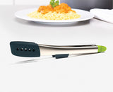 Elevate™ Grey Silicone Steel Tongs