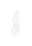 LED Five Clips Chandelier // Sandy Gold