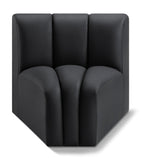 Arc Vegan Leather Curved Corner Chair - Elevate Your Space with Modern Luxury and Timeless Style