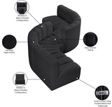 Arc Vegan Leather Modular Sofa - Elegant Design with Deep Channel Tufting for Modern Living Spaces