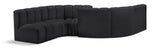 Arc Vegan Leather Modular Sofa - Elegant Design with Deep Channel Tufting for Modern Living Spaces