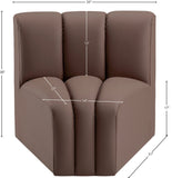 Arc Vegan Leather Curved Corner Chair - Elevate Your Space with Modern Luxury and Timeless Style
