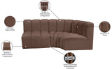 Arc Vegan Leather Modular Sofa - Modern Elegance with Deep Channel Tufting for Versatile Living Spaces