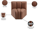 Arc Vegan Leather Curved Corner Chair - Elevate Your Space with Modern Luxury and Timeless Style