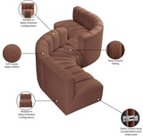 Arc Vegan Leather Modular Sofa - Elegant Design with Deep Channel Tufting for Modern Living Spaces